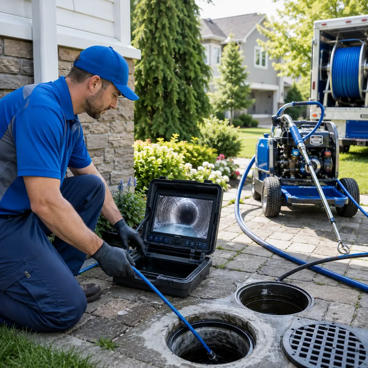 Outdoor drain cleaning professionals serving Akron, NY