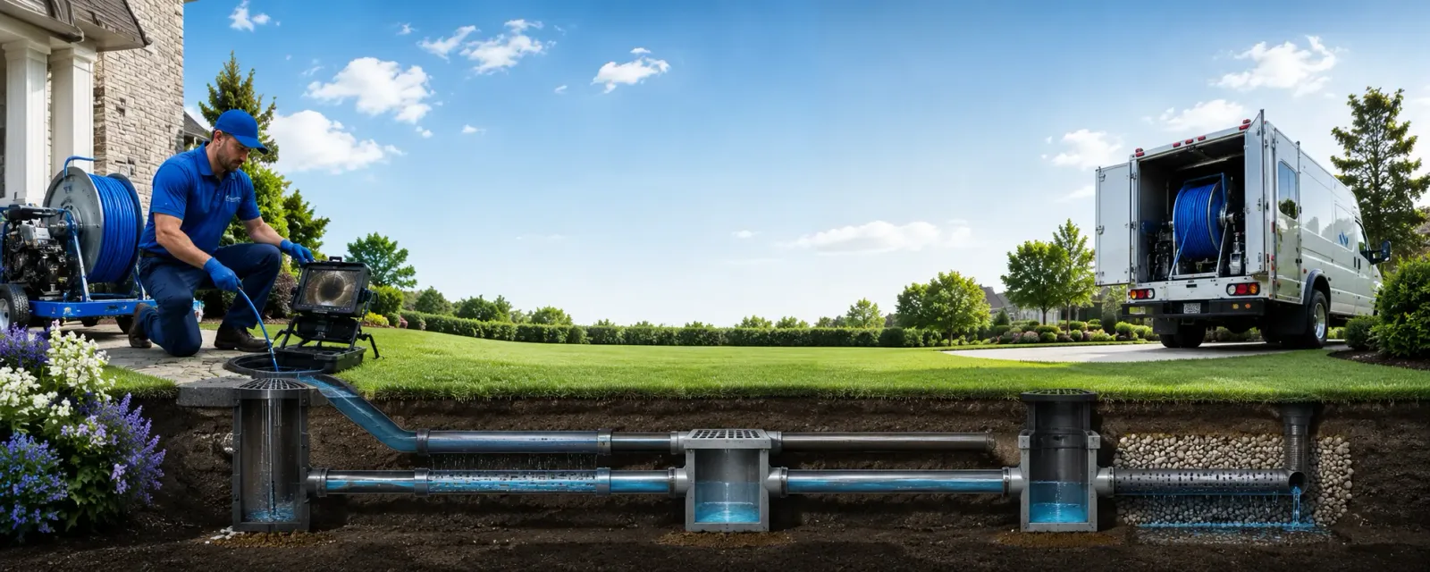 Outdoor drain cleaning information for Akron, NY